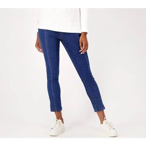 Isaac Mizrahi Live True Pull On Slim Leg Pants Size 24W Indigo A551036